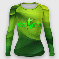 Рашгард женский CSGO green logo, цвет: 3D-принт