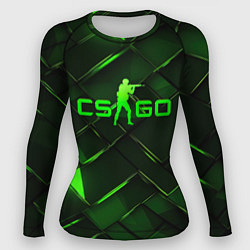 Женский рашгард CSGO green abstract elements