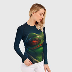 Рашгард женский Pepe frog, цвет: 3D-принт — фото 2