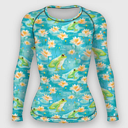 Женский рашгард Кувшинки и лягушки