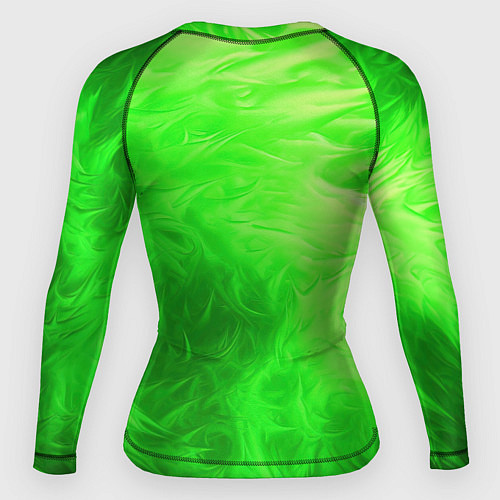Женский рашгард Яркий зеленый фон / 3D-принт – фото 2