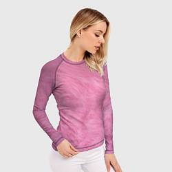 Рашгард женский Розовая шерсть, цвет: 3D-принт — фото 2