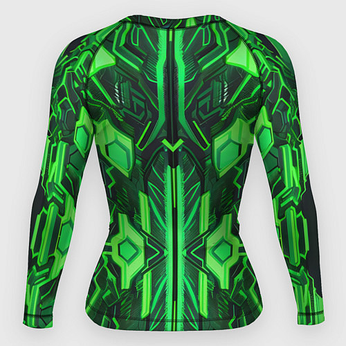 Женский рашгард Киберпанк неоновая броня зелёная / 3D-принт – фото 2