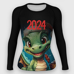 Женский рашгард 2024 Зеленый дракон новый год