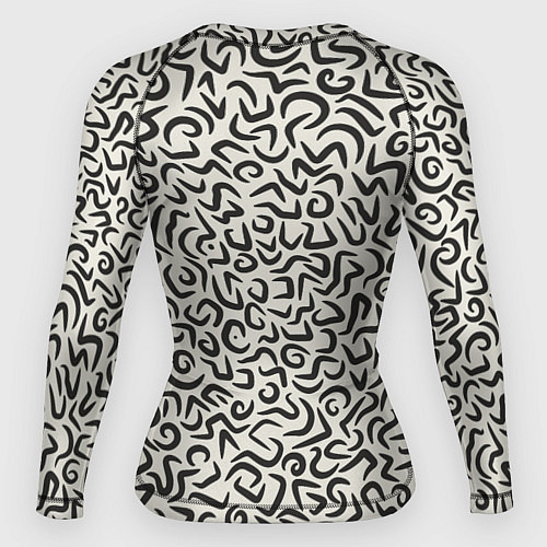 Женский рашгард Секси - зашифрованная надпись / 3D-принт – фото 2