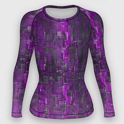 Рашгард женский Фиолетовый металл модерн, цвет: 3D-принт