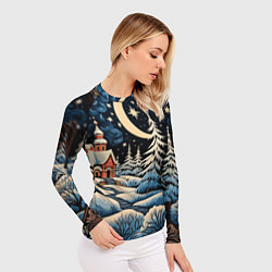 Рашгард женский Морозное утро, цвет: 3D-принт — фото 2