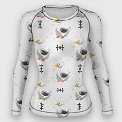 Женский рашгард Гусь и фигуры