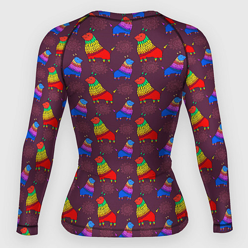 Женский рашгард Разноцветное животное / 3D-принт – фото 2