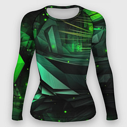 Рашгард женский Мир абстрактной зелени, цвет: 3D-принт