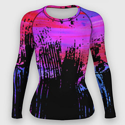 Женский рашгард Розово синий сочный гранж