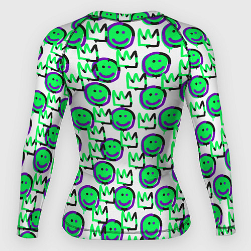 Женский рашгард The Crowned smiley / 3D-принт – фото 2