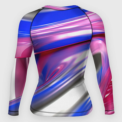 Женский рашгард Вязкая абстракция в фиолетовых оттенках / 3D-принт – фото 2