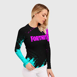 Рашгард женский Fortnite краски неоновые стиль, цвет: 3D-принт — фото 2