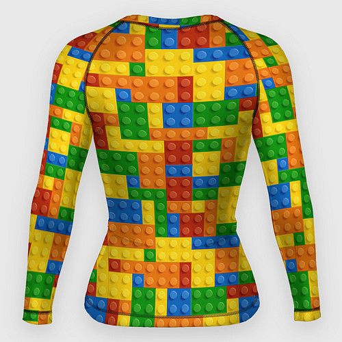 Женский рашгард Лего - разноцветная стена / 3D-принт – фото 2