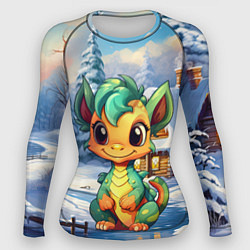 Рашгард женский Крошечный дракон зимы 2024, цвет: 3D-принт