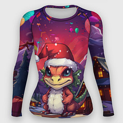 Женский рашгард Маленький новогодний милый дракон 2024