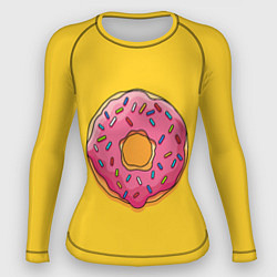 Рашгард женский Пончик Гомера, цвет: 3D-принт