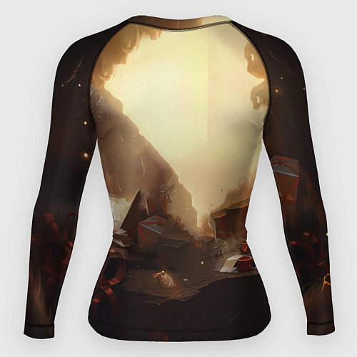 Женский рашгард Дракоша в огоньках 2024 / 3D-принт – фото 2