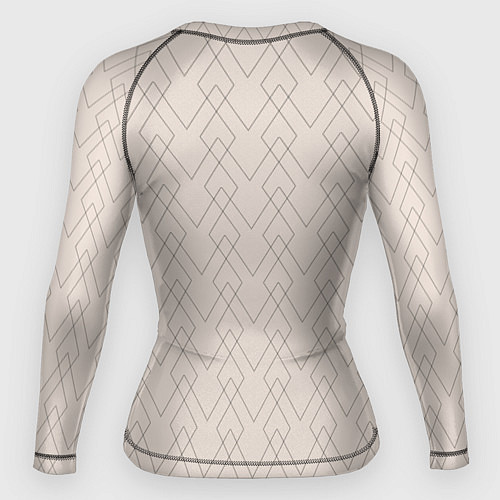 Женский рашгард Бежевый геометричные линии / 3D-принт – фото 2