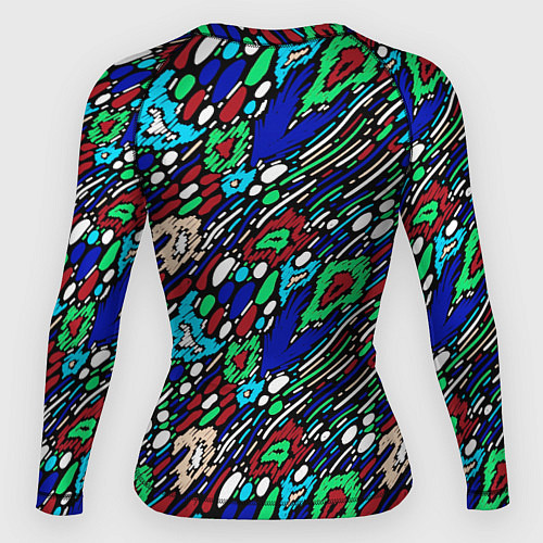 Женский рашгард Абстрактный цветной узор / 3D-принт – фото 2