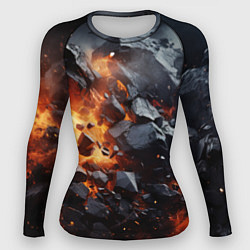 Женский рашгард Взрыв камней и плит