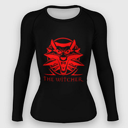 Рашгард женский Ведьмак красное лого, цвет: 3D-принт