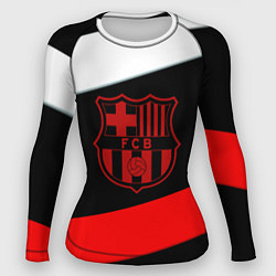 Рашгард женский Barcelona stripes sport, цвет: 3D-принт