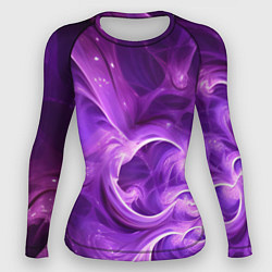 Рашгард женский Фиолетовая фрактальная абстракция, цвет: 3D-принт