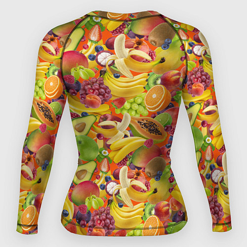 Женский рашгард Экзотические фрукты и ягоды / 3D-принт – фото 2