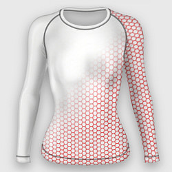 Женский рашгард Красно-белый соты