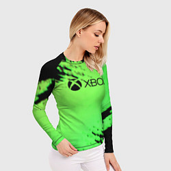 Рашгард женский Xbox game pass краски, цвет: 3D-принт — фото 2