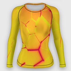 Женский рашгард Плиты желтые броня