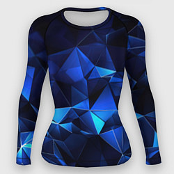 Женский рашгард Синие мелкие осколки калейдоскоп