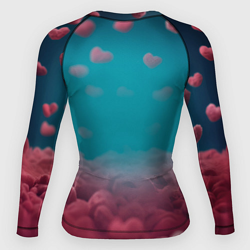 Женский рашгард Милый щенок в сердечках / 3D-принт – фото 2