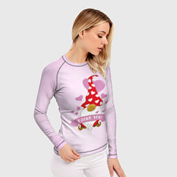 Рашгард женский Твой гномик любит тебя, цвет: 3D-принт — фото 2