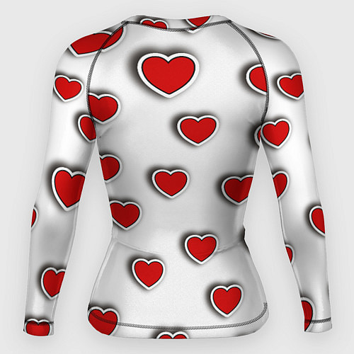 Женский рашгард Стикеры наклейки объемные сердечки / 3D-принт – фото 2