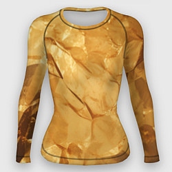 Рашгард женский Золотая поверхность камня, цвет: 3D-принт
