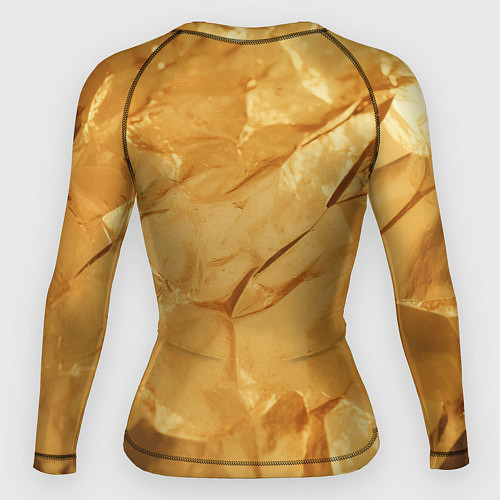 Женский рашгард Золотая поверхность камня / 3D-принт – фото 2