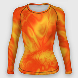 Рашгард женский Солнечный огонь абстракция, цвет: 3D-принт
