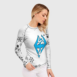 Рашгард женский Skyrim logo winter, цвет: 3D-принт — фото 2