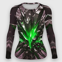 Женский рашгард Драгоценный камень зелёный