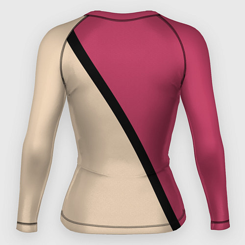Женский рашгард Power бежево-розовый / 3D-принт – фото 2