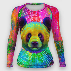 Рашгард женский Цветная панда, цвет: 3D-принт