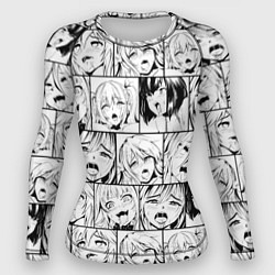 Рашгард женский Ahegao pattern, цвет: 3D-принт