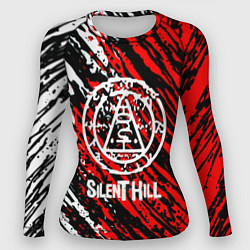 Женский рашгард Silent hill краски белые и красные штрихи