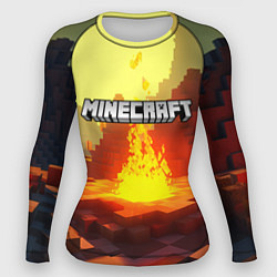 Рашгард женский Minecraft костер и лого, цвет: 3D-принт