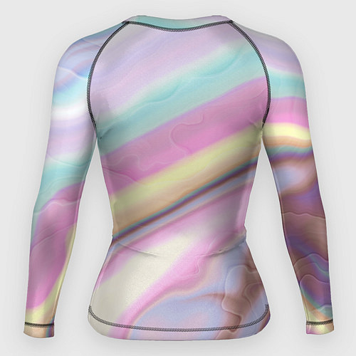 Женский рашгард Розово-голубой мрамор / 3D-принт – фото 2