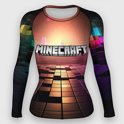 Рашгард женский Minecraft логотип и кубы, цвет: 3D-принт