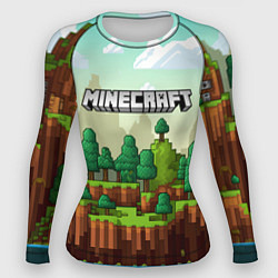 Женский рашгард Minecraft logo квадратный мир